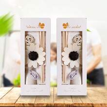 1pc White Ceramic Flameless Scented Oil Diffuser, Rattan Ceramic Essential Oil Evaporative Fragrance Diffuser For Home, Hotel, Bathroom, Deodorizer (Hang Tag Is For Decoration Only, Can Be Matched With Actual Product, No Hang Tag) - Various Fragrances - View 15
