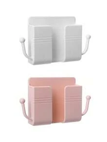 Wall-Mounted Phone Holder Storage Organizer Rack Box, Multi-Functional Wall Hanging Bedside Mounted Cellphone Bracket With Multi-Color Options Compatible With IPhone, Android Phone, Gift For Birthday, Family, Friends Phone Stand, Phone Accessories - Multicolor - View 16