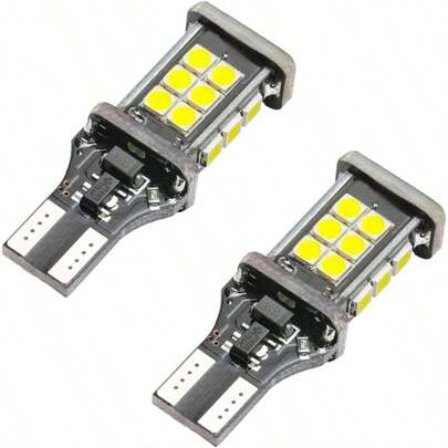Car T15 Backup Reverse, High Power Bright 912 921 W16W Decoding Lights With 3030SMD Chip, 12V 5W 6500K White Auto Illumination Bulb RV Car Truck 2PCS