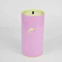 1 pieza Hucha de cerdo de dibujos animados, caja de ahorro de monedas metálica redonda y creativa de dibujos animados, adecuada para almacenar monedas y billetes, decoración de habitación, decoración del hogar, adornos, miniatura para el hogar