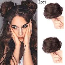 1pc/2pcs Straight Synthetic Hair Bun Scrunchie Hair Piece - Thick Updo Ponytail Extensions, Suitable For Women, Secure Wear, Versatile Styling, Suitable For Weddings, Parties And Daily Wear - Multicolor - View 13