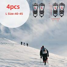 4 Pairs/2 Pairs Anti-Slip Gripper Pointed Ice Gripper Shoes Walking Gripper Shoes Durable Ice Snow Gripper Shoes, Boots With 8 Steel Spikes - 2 Pairs Of -24 Tooth Crampons - View 3