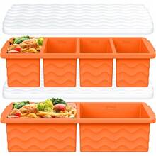 Silicone Freezer Molds For Soup With Lid, 1-Cup & 2-Cup Large Ice Cube Trays Food Storage Containers For Meal Prep, Freeze 250mL/125mL Portions – 2 Pack--Winter Supplies, Christmas Supplies, Christmas Gifts, Holiday Gifts - trái cam - Xem 7
