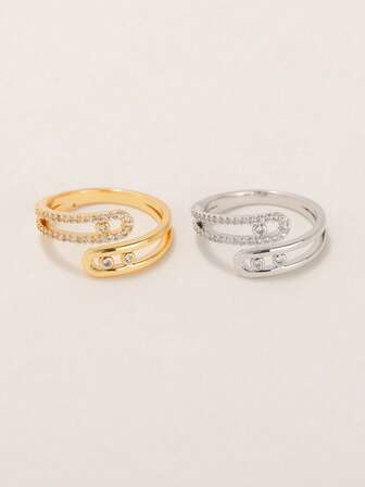 One Piece Simple Adjustable Geometric Ring For Women, Suitable For Parties, Dates, Everyday Wear, Eid Al-Fitr, Eid Al-Adha And Holiday Gifts.