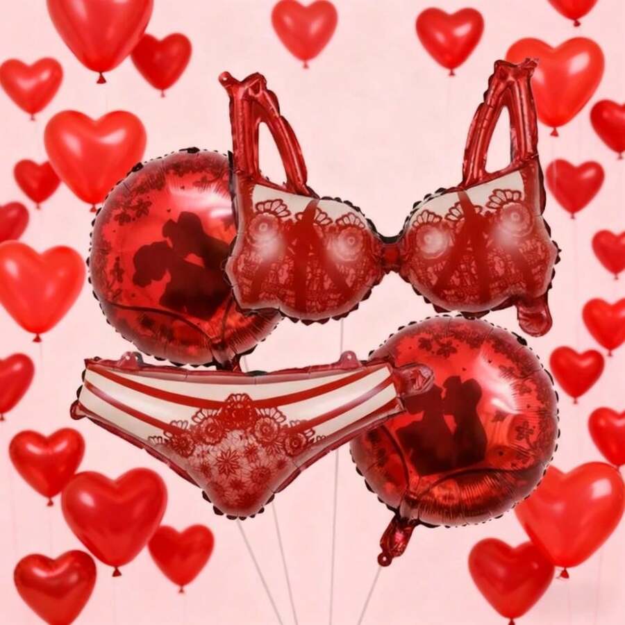 Decoración de 6 globos para el Día de San Valentín, decoración de fondo para fiestas, adecuada para fiestas de cumpleaños, Día de San Valentín, aniversarios y decoraciones festivas. - Ver 1