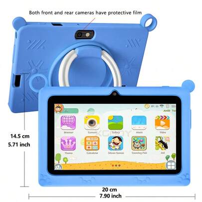 RAM 4GB + ROM 64GB / Máy tính bảng 7 inch / Lõi tứ 1,3 GHz / Android 13 MTK8321 / Màn hình IPS HD 1280x800 / Camera 2MP + 5MP / Pin 4000mAh / WiFi, Kiểm soát của phụ huynh, Giáo dục, Chơi game / Nhựa ABS + Silicone Máy tính bảng giáo dục TK1 (Bao gồm: Hộp, Cáp, Sách hướng dẫn, OTG, Mã PIN SIM)