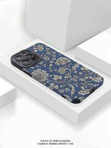 1pc TPU Leather Floral Painted Phone Case Compatible With Apple 11, 12, 13, 14, 12 Pro Max, 13 Pro Max, 14 Pro Max, 15, 15 Pro, 15 Plus, 15 Pro Max, 16, 16 Pro, 16 Plus, 16 Pro Max, 17, 17 Pro, 17 Pro Max, Galaxy S20 FE, A71, U22, A52, A53, A32, A04, A13, A24, A33, A34, A54 - Multicolor - View 5