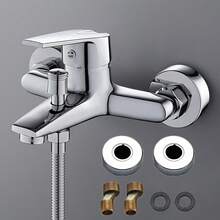 Bathtub Faucet Wall Mounted Shower Faucets Bathroom Mixing Valve Hot Cold Water Tap Household Toilet Single Handdle Tap Bathroom Accessories Bathroom Tools - Multicolor - View 3