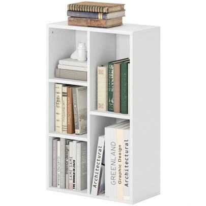HOMCOM Shelving Unit, Freestanding Shelving Unit With Shelves, Storage Shelf, Kitchen Shelving Unit For Living Room, Bedroom, White.