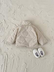 Jaket Hangat Tebal Berlapis untuk Bayi Perempuan, Warna Aprikot Kasual, Musim Dingin - Aprikot - View 9