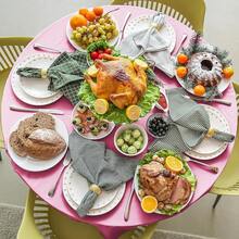 Kitchen Tablecloth - Baby Pink - View 8