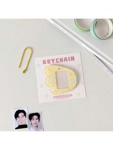 1pc Cartoon 1-Inch Wing Keychain Pendant, 1-Inch ID Photo Bag Charm, Bow Star Wing Small Pendant - Multicolor - View 8