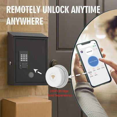 With Electronic Lock, Wall Mount Locking Postbox For House, OTP/APP Bluetooth/Wi-Fi/Fixed Code/Key Unlock, Large C...