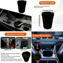 Car Ashtray Smokeless Smellproof Windproof Self-Extinguishing Auto Ashtray Portable Mini Vehicle Cigarette Trash Can For Most Cup Holder Universal Car Accessories For Vehicles Home Office Black-Liuruisongdediana