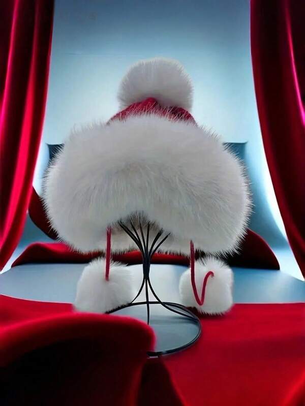 1 pieza Gorro de Papá Noel de poliéster para mujeres y hombres, gorro de punto, boina, adecuado para cosplay, despedida de soltera, carnaval, bar, despedida de soltero