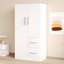 Wardrobe 70 X 40 X 135 Cm, Double Door Design With Drawers And Storage Compartments, Children's Wardrobe, Single Wardrobe, Wood Color