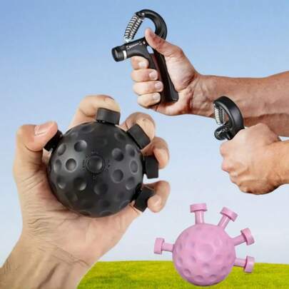 1pc Finger Grip Strength Trainer, Hand Strength Trainer, Grip Trainer For Building Muscle And Strengthening Forearm Strength, Improving Flexibility And Strength. Suitable For Guitar Training, Rock Climbing, And Athlete Hand Muscle Training. Portable Finger Exerciser With Non-Slip Textured Handle. Durable Hand Muscle Trainer - Valentine's Day/Christmas Gift.