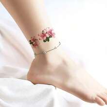 30pcs/Set Waterproof Temporary Tattoo Stickers For Women Girl, Disposable 3D Color Butterfly Rose Flower Feather Fake Tattoo For Wrist, Collarbone, Chest, Lower Leg Body Art Sweatproof - 彩色 - 查看 5