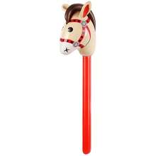 Palo inflable con forma de caballo, accesorio de actividad infantil con caballo inflable en forma de animal, palo inflable en forma de mini caballo rosa, para fiestas y eventos - Multicolor - Ver 13