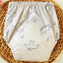 3 قطع من سراويل التدريب على الحمام القابلة لإعادة الاستخدام والغسيل للأولاد والبنات، بطبعات حيوانات جميلة، مقاس عادي، بدون حزام خصر، متوسطة المطاطية، سراويل تدريب على الحمام للمواليد، من مواد ناعمة قابلة للغسيل آليًا/يدويًا - هدية رائعة للأطفال في المناسبات المختلفة (المقاس أصغر من المعتاد، يُنصح بطلب مقاس أكبر) - متعدد الألوان - مشاهدة 7