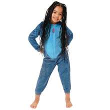 Disney Lilo And Stitch  | Stitch Girls' One Piece Pyjama Jumpsuit | Kids' PJs - Blue - View 2