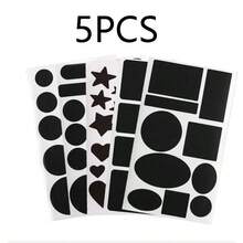 2/5pcs Multi-Shape Black Fabric Patch Stickers For Down Jackets, A Must - Have For Fashionable Repair | Great For DIY Fans & People Who Need Clothing Maintenance, Applicable To Home & Outdoor Wear Repair Scenarios - Multicolor - View 1