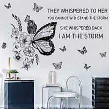 Inspirational Wall Art Positive Quotes Wall Decor Motivational Wall Decals Saying Quotes Wall Stickers Peel And Sticker Wall Decoration Flower Vine Butterfly Wall Sticker For Bedroom Living Room Home Office.-Liuruisongdediana