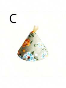 1件装印花家用三角锅帽铁锅防烫隔热帽套悬挂式厨房砂锅铁锅手柄手套 - 彩色 - 查看 7