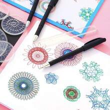 22-Piece Set, Multi-Function Ruler, Transparent Magic Template, Create Stunning Spiral Patterns, Draw Any Design You Desire, Multi-Function Geometric Drawing Ruler, Magical Drawing Kit, Ideal For Painting And Art Projects - Transparent - View 6