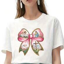 1/2/3pcs Bowknot Heat Transfer Decals, DTF Heat Press Stickers For DIY T-Shirts, Bags, Jeans, Pillows, Hoodies - Precise Fit For Fabrics From Small To Large, Easy Application For Beginners And Experts, Perfect For Holiday Crafts And Gifts - Multicolor - View 5