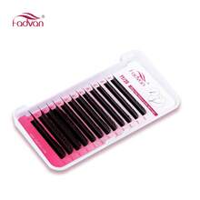 FADVAN 12 Rows YY Shape 0.07 LR-Curl 8-12/8-14mm Mixed Hand Woven Premium Soft Light Natural Eyelashes Extension Supplies Makeup Mesh Net Cross Lash For Professional ,Lash Tech Supplies - Black - View 2