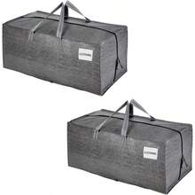 2 Pack Moving Bags W/Backpack Straps Heavy Duty Moving Boxes Alternative Packing Supplies Large Storage Totes For Dorm Room Essentials With Zipper For Clothes Gray 2 Pack - Gray - View 1