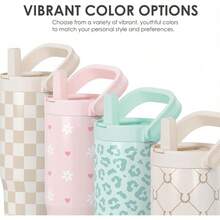 Pink Bow Stainless Steel Straw Lid Tumbler 30oz With Carry Handle For Women Girls, Insulated Travel Coffee Cup, Gift For Sports Outdoor Workout Christmas Birthday - 雛菊 1 - 查看 4
