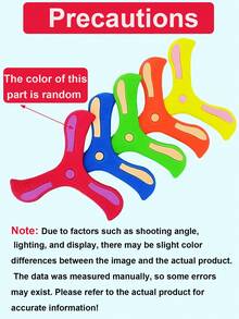 Multi-Colored, Soft, Durable, And Self-Rebounding EVA Boomerangs, Suitable For Outdoor Sports, Family Entertainment, And Coordination Training. Ideal For Camping And Outdoor Activities, And A Great Gift For Birthdays, New Year's, And Christmas. Interactive Hand-Throwing Sports Equipment, Suitable For Garden Games And Family Activities. Colors/Styles Are Sent Randomly. - Multicolor - View 10