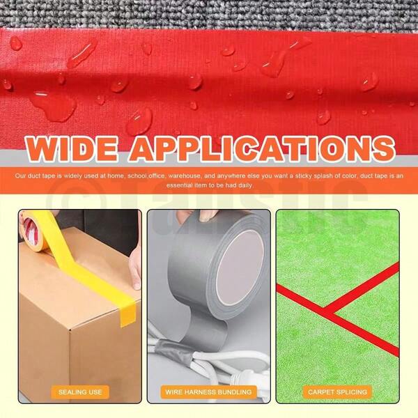 6Pcs Colored Duct Tape, 2 Inch X 11 Yards Colored Tape Rolls, Heavy Duty Duct Tape Rainbow Adhesive Tape Waterproo...