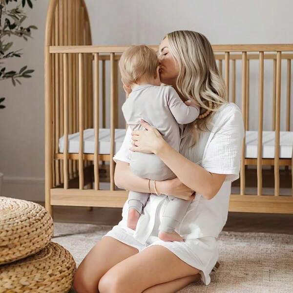 Cot Mattress, Foldable Travel Portable Mattress With Black Zipper Carrying Bag, Portacot Baby Mattress Topper (5CM)