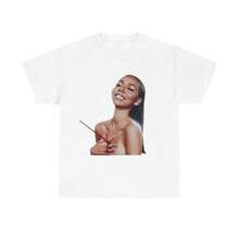 Mariah Scientist {RY RY WORLD} - Unisex Heavyweight Cotton Tee T-Shirt Celebrity Rapper Athlete Artist Shirt Hip Hop Big Print - 白色 - 查看 1