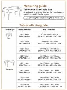 1件白色长方形蕾丝桌布，涤纶提花面料，防尘抗皱，易于打理，可机洗。是餐桌家居装饰、婚礼装饰、生日派对、橱窗展示、客厅和餐厅的理想桌布。 - 彩色 - 查看 3