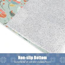 Tapete de ducha antideslizante azul claro, 20x 36 pulgadas, esponja de PVC para ducha, bao, tina para zonas hmedas con superficie de patrn floral, secado rpido - 36" x 20" (rectangular) - Ver 9