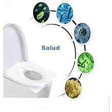 Fundas de Asiento de Inodoro Desechables, Fciles de Transportar, Solubles en Agua, Tamao Universal Adecuadas para Viajar, Salir, Aseos Pblicos 100PCS - 150 - Ver 6