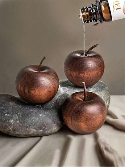 Natural Wooden Aroma Diffuser, Apple-Shaped Essential Oil Diffuser, Elegant Brown Woodgrain, Flameless Design, Automatic Diffusion System, Air Freshener, Suitable For Home, Car, Office, Bedroom, Living Room, Spa And More, Perfect Holiday Gift, Compatible With Essential Oils, No Heating Required, No Open Flame, Fashionable Home Decor, Christmas Gift, Indoor Air Freshener, Improve Air Quality, Elegant Gift For Her, Family, And Friends