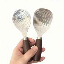 1/2pcs Stainless Steel Rice Spoon - Non-Stick, Upright Spoon, Ergonomic Handle, Durable Kitchen Utensil, High-Quality Material, Easy To Clean