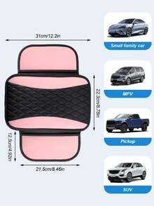 1 pieza Cubierta de consola central de coche, cubierta de reposabrazos de cuero con 2 bolsas de almacenamiento, almohadilla universal de reposabrazos de asiento de coche, accesorios interiores de coche, protector para la mayoría de los vehículos, almohadilla de reposabrazos central, almohadilla de caja de reposabrazos central, cubierta de caja de reposabrazos de cuero PU con estampado de flores de dos colores y elástica