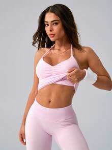 NcmRyu 1 Set Women's Fashion Casual Minimalist Versatile Backless Shaping Sports Bra And Leggings Workout Suit