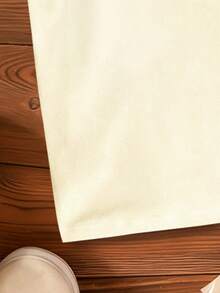 女童休闲蝴蝶印花短袖T恤，夏季 - 杏色 - 查看 7