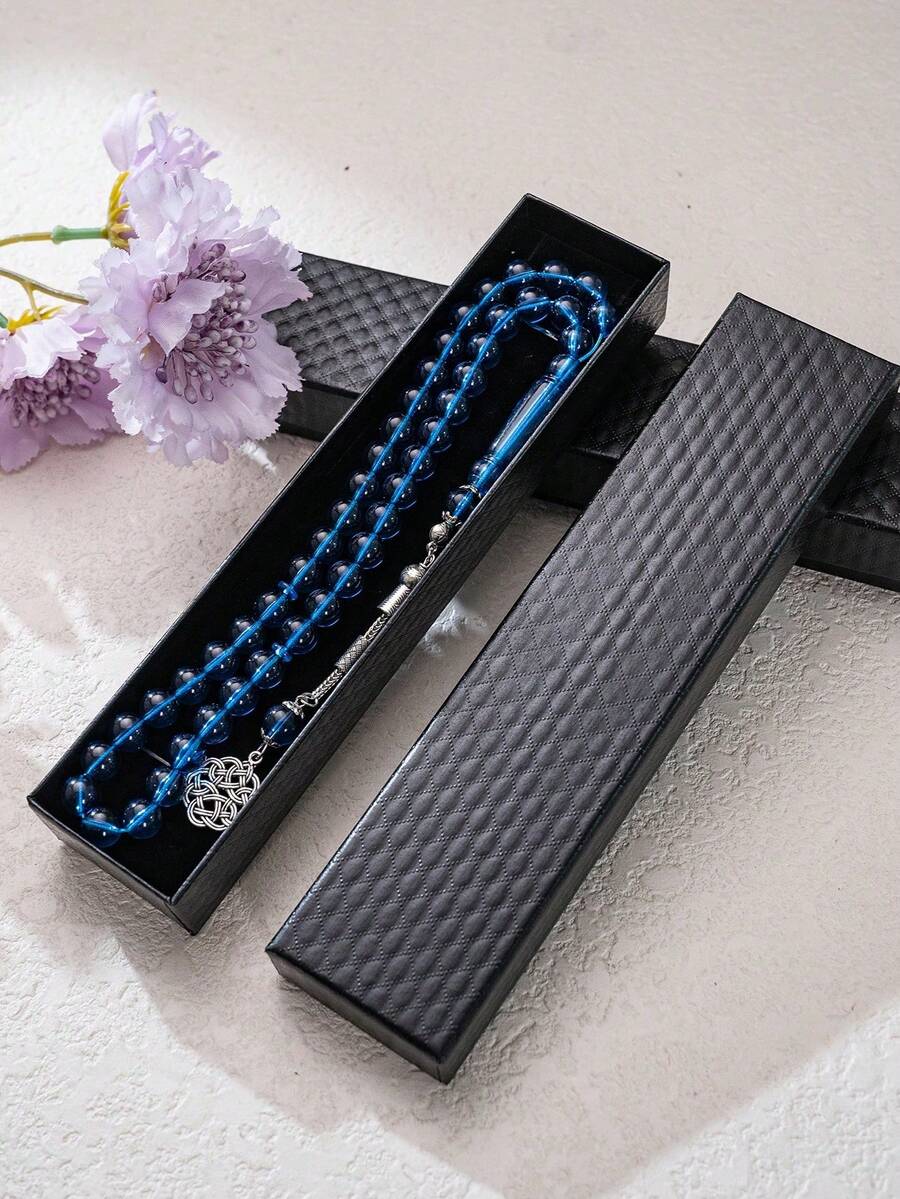 1pc Premium Gift Box Set Of 45pcs Pearl Beaded Bracelet, Daily Prayer Tasbih Rosary - Multicolor - View 1