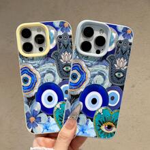 Los impresionantes elementos de diseño de esta funda para iPhone exhiben motivos únicos y brindan una protección robusta contra caídas gracias a su material TPU duradero. - Azul - Ver 2