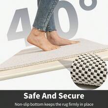 - Tapete de bao de PVC antideslizante sin ventosas, 16x 24 pulgadas, tapete de ducha para superficie de baera texturizada, bao, bao, secado rpido - 24" x 16" (Rectangular) + Azul Rosa - Ver 4