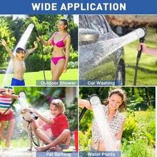 Ducha portátil para Acampar, 7800 mAh, Ducha eléctrica para Exteriores, Bomba Recargable con Pantalla Digital Inteligente, Cabezal de Ducha con Pantalla Temperatura para Acampar - Naranja - Ver 4