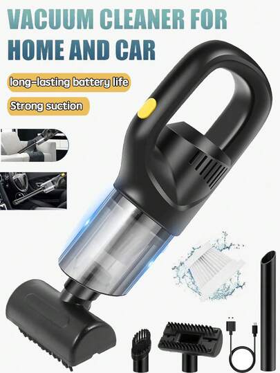 Cordless Handheld Vacuum Cleaner Portable Cordless Car Vacuum Cleaner Cyclone Suction Suitable For Car/Office/Home Washable Multi-Functional Powerful Suction Vacuum Cleaner Christmas Valentine's Day Birthday Gift